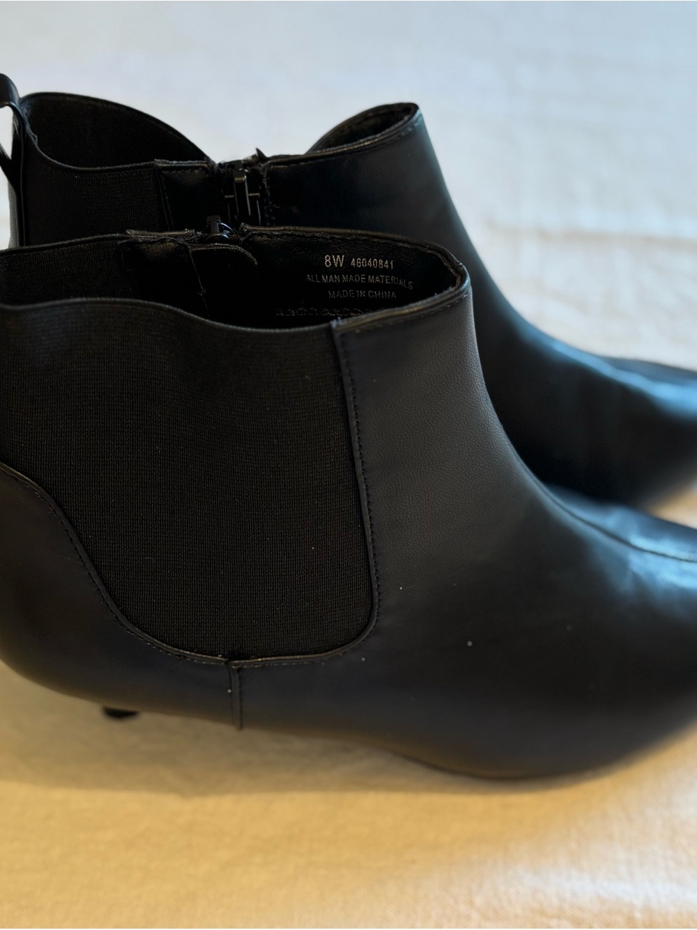 Women's Black Ankle Booties - Sleek Elastic-Side Design